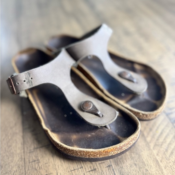 Birkenstock Brown Sandals Cork Midsole Comfort - Picture 1 of 9